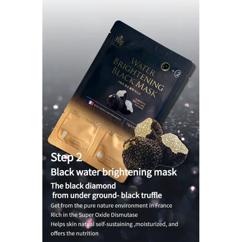 GUBONCHO Water Brightening Black Mask แผ่นมาร์กหน้าสีดำ