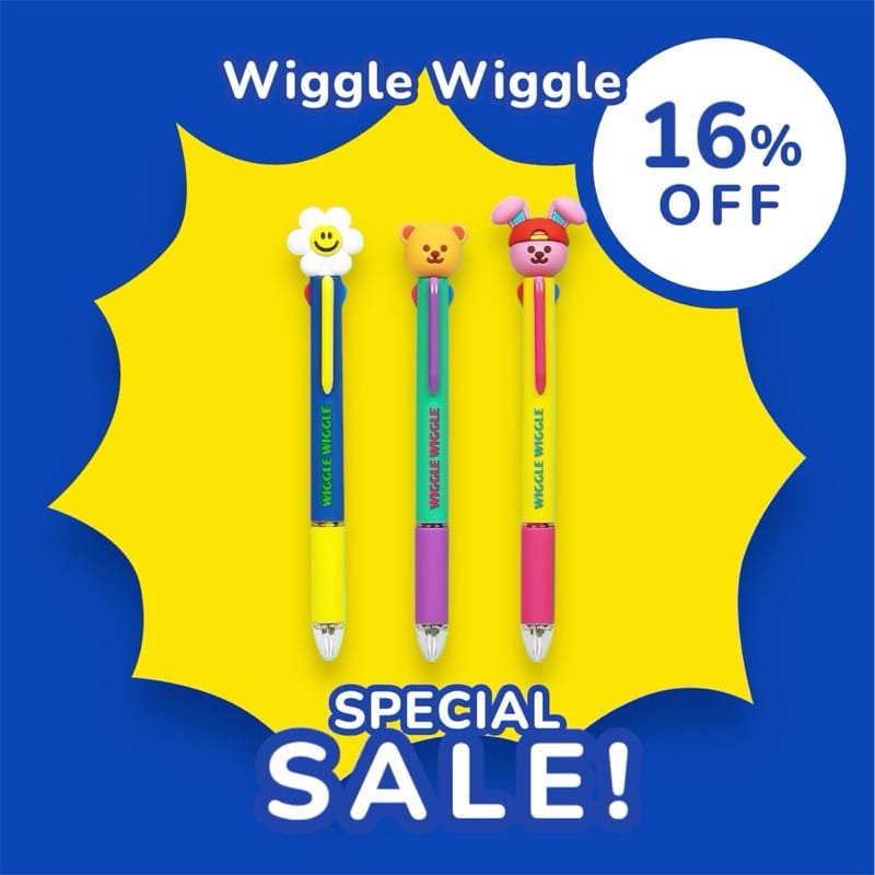 Wiggle Figure Multi 4 Color Ball Pen